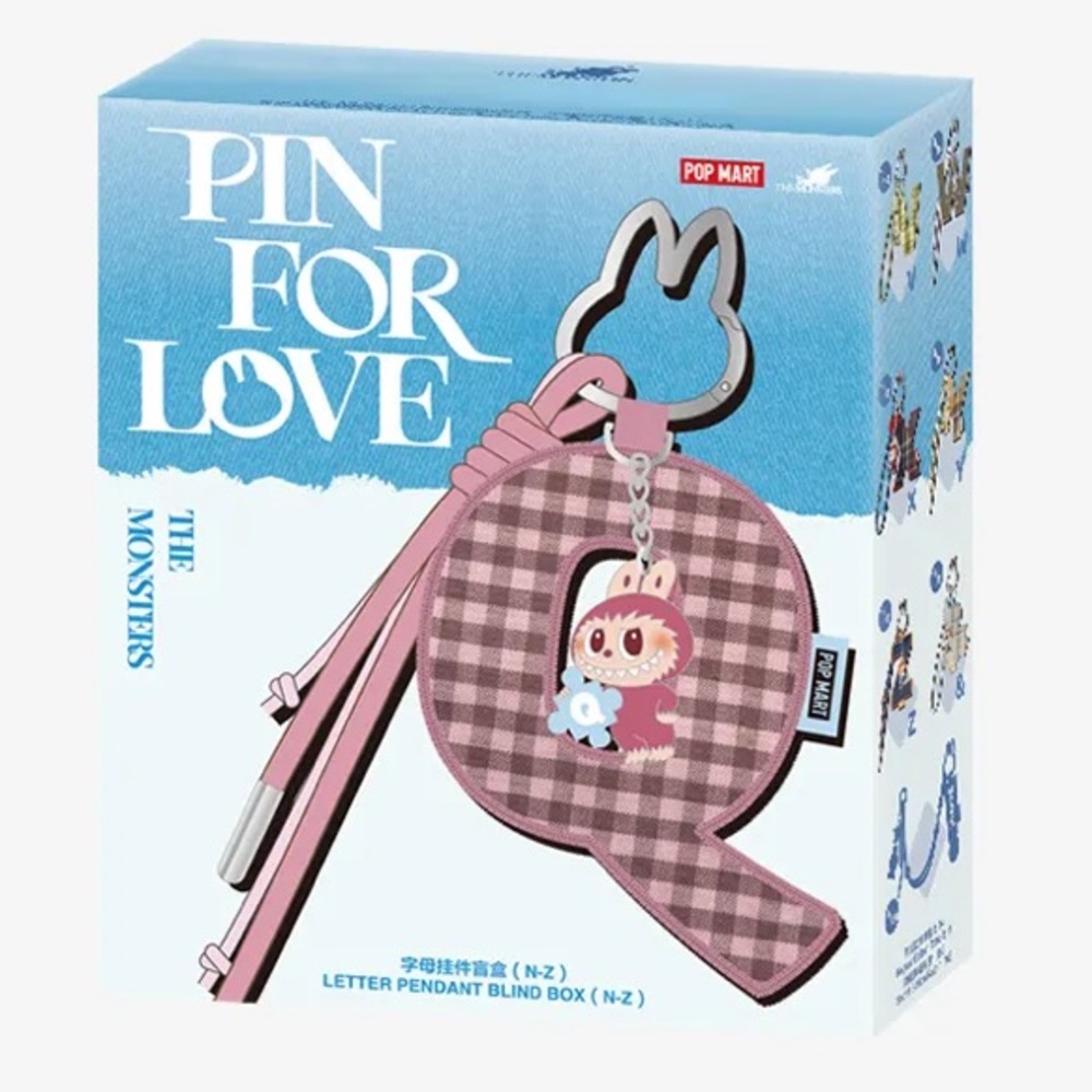 POP MART THE MONSTERS Pin For Love Series Letter Pendant Open Box Confirmed X
